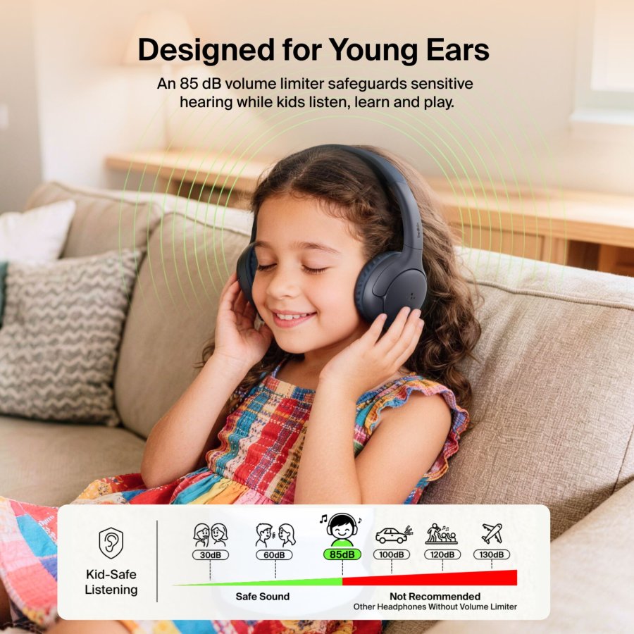 Belkin Soundform Mini 2 Wireless On-Ear Kinder schwarz AUD012hqBK #7
