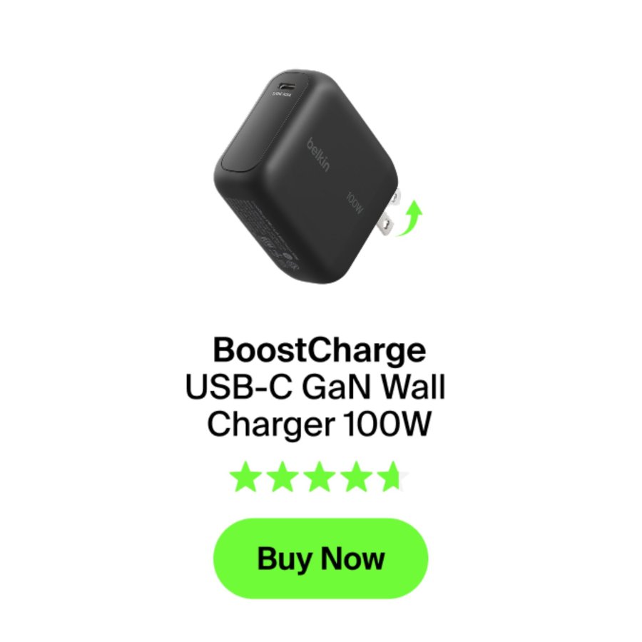 Belkin BOOSTCharge 100W USB-C GAN einkl.Stecker sw. WCH025kqBK #6