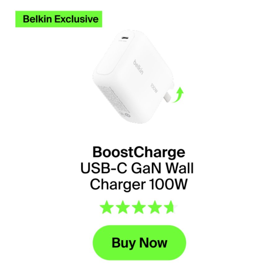 Belkin BOOSTCharge 100W USB-C GAN einkl.Stecker ws. WCH025kqWH #6