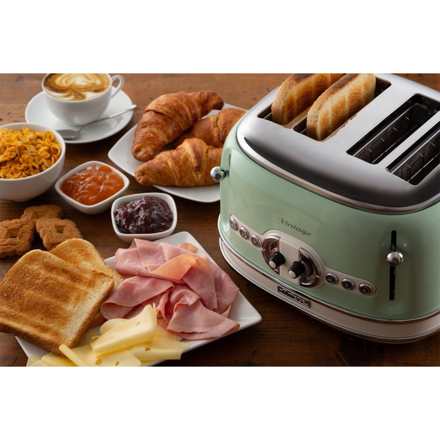 Ariete Vintage 4-Schlitz-Toaster grün #5