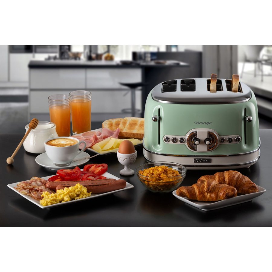 Ariete Vintage 4-Schlitz-Toaster grün #6