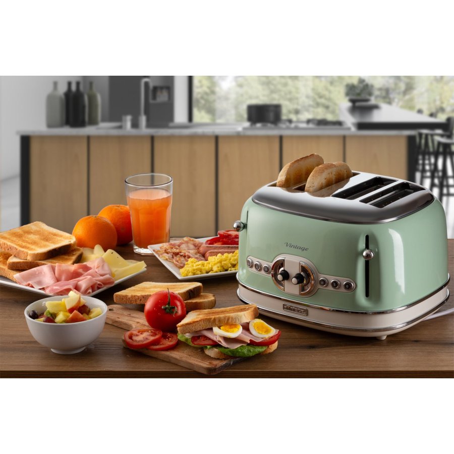 Ariete Vintage 4-Schlitz-Toaster grün #7