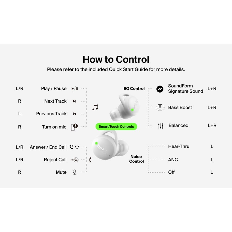 Belkin Soundform Isolate Noise Cancel. In-Ear grey AUC017hqGY #9