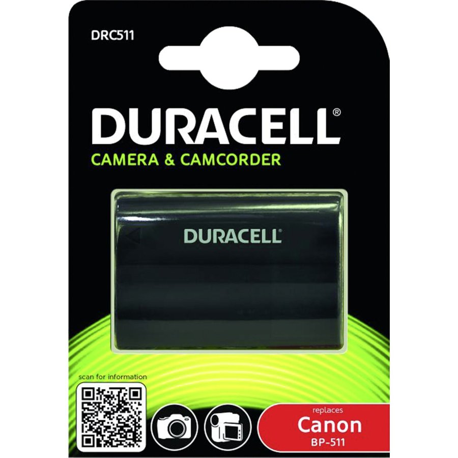 Duracell Li-Ion Akku 1600 mAh for Canon BP-511 BP-512 #1