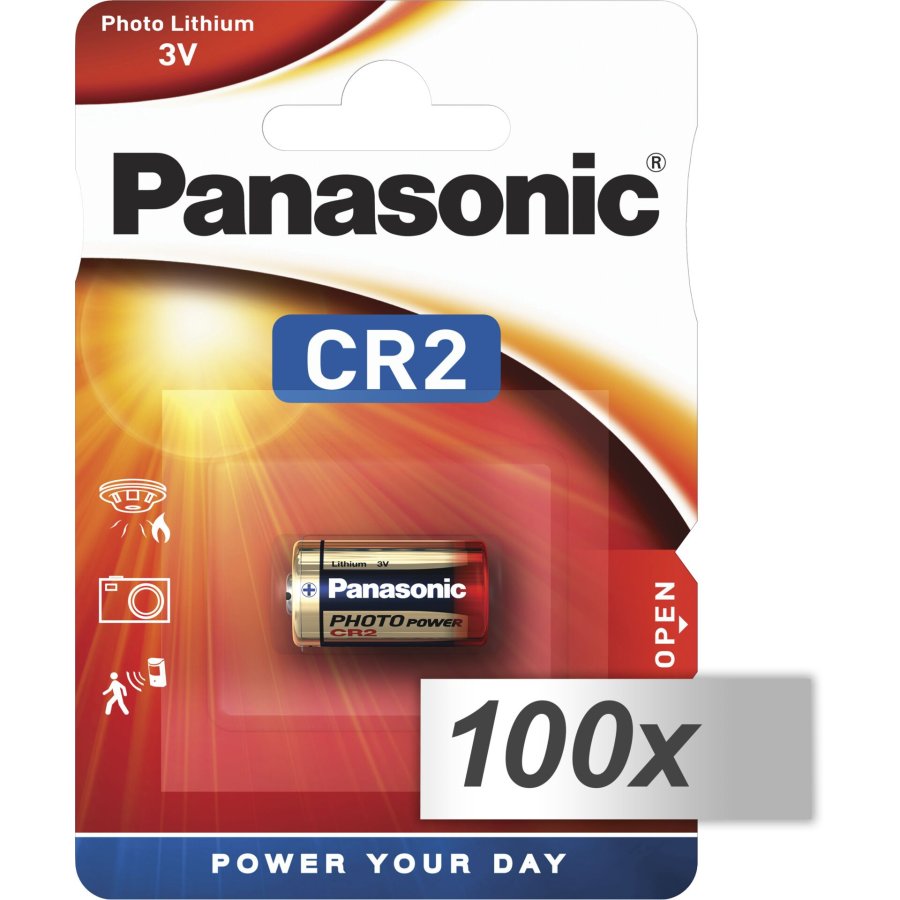 100x1 Panasonic Photo CR-2 Lithium VPE Outer Box #1