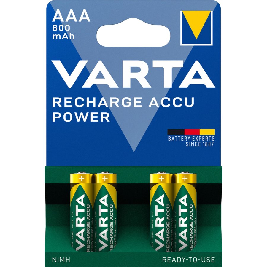 Genopladeligt Nimh Batteri Aaa 1.2 V 800 mAh 4-Bobler #1