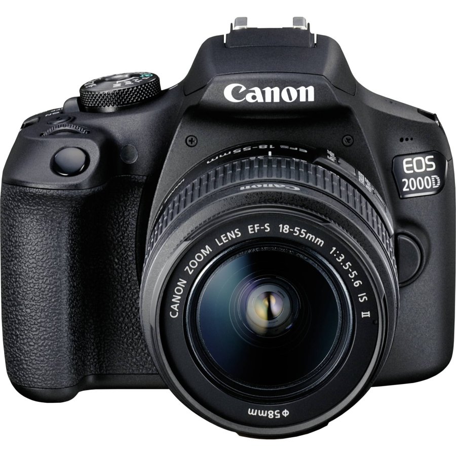 Canon EOS 2000D BK 18-55 IS II EU26 SLR kamerast 24,1 MP CMOS 6000 x 4000 pixel Sort #1
