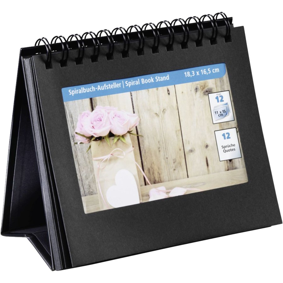Hama Spiral Book Stand     11x15 for 12 Photos, black 2470 #1