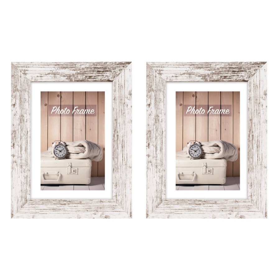 2x1 ZEP Nelson 6           18x24 Wood Frame white/brown    V21186 #1