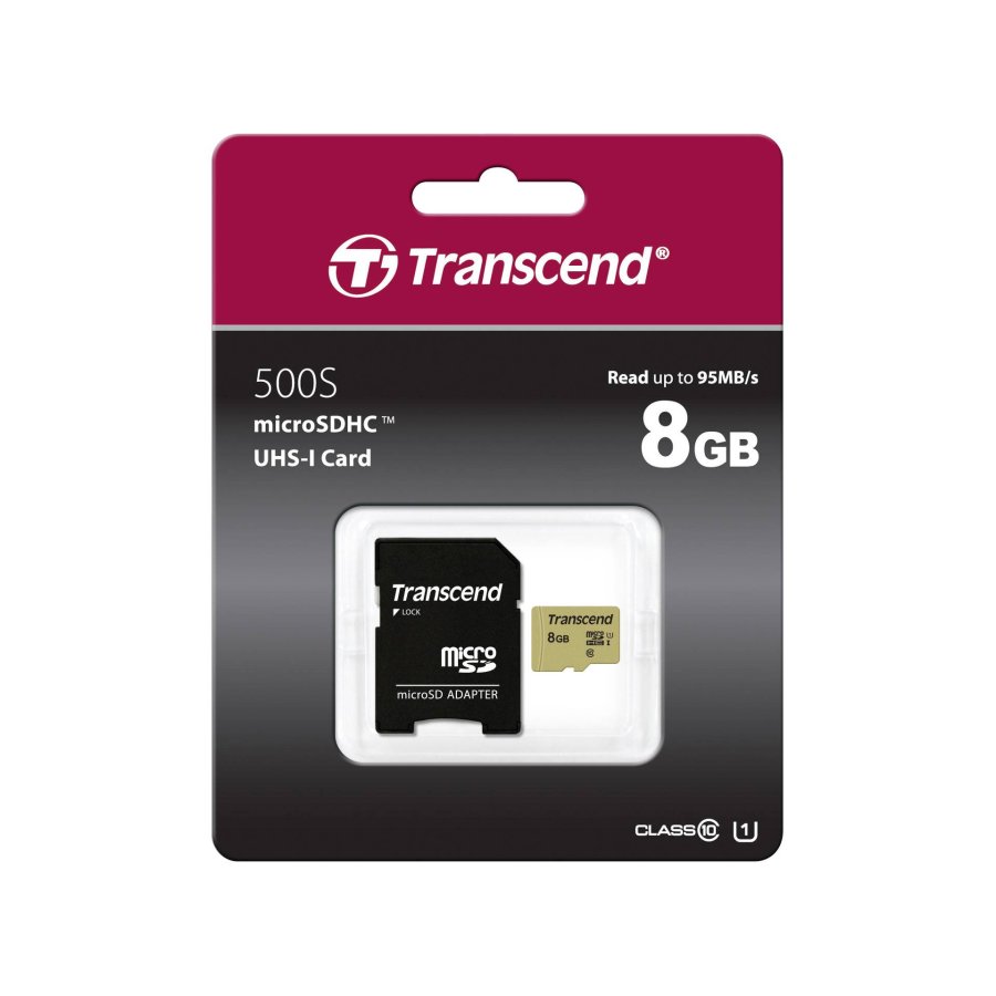 Transcend microSDHC 500S     8GB Class 10 UHS-I U1 + SD Adapter #2