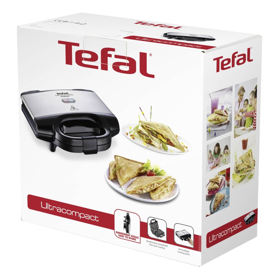 Tefal Ultracompact sandwichtoaster 700 W Sort, Rustfrit stl #7