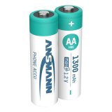 1x2 Ansmann maxE NiMH rech.bat. Mignon AA 1300 mAh DECT PHONE #2