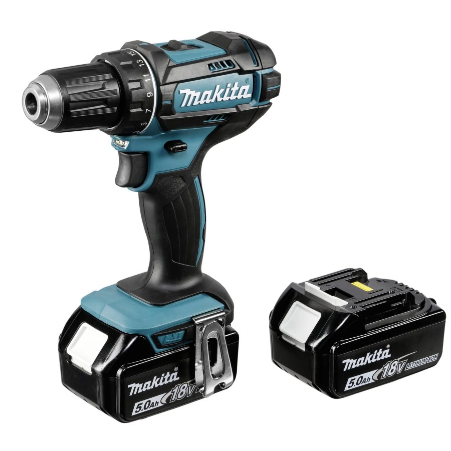Makita DDF482RTJ elektrisk skruetrkker & slagbor 1900 rpm Sort, Bl #1