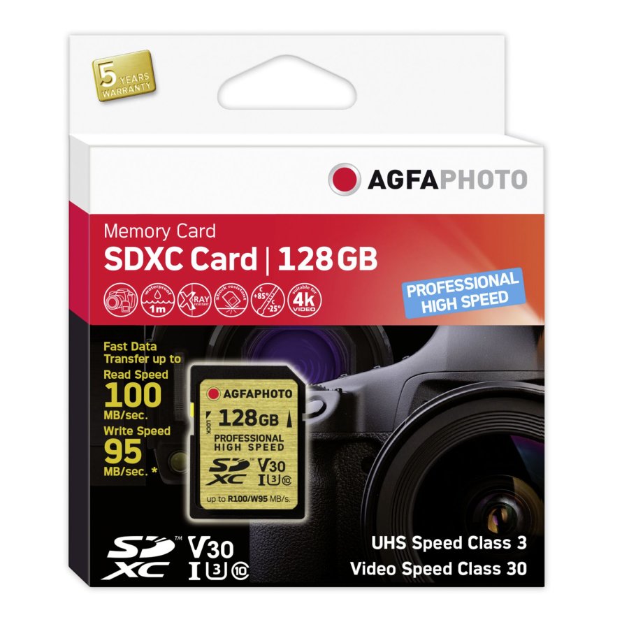AgfaPhoto SDXC UHS I       128GB Professional High Speed U3 V30 #1
