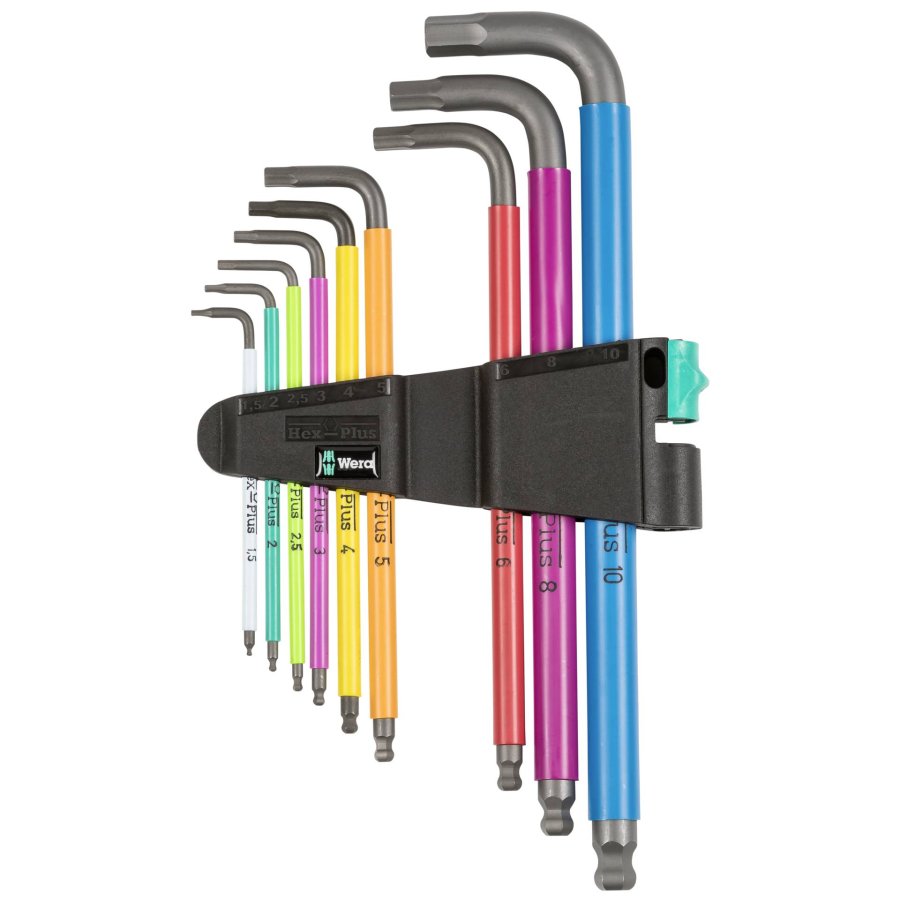WERA 950 SPKL/9 SM N Multicolor Hex-Plus Hex Key Set High Torque #9