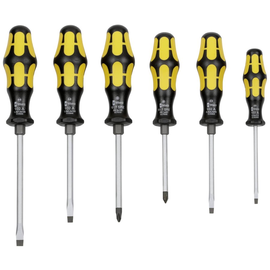 WERA 932/6 Kraftform Screwdriver Set with Rack #11