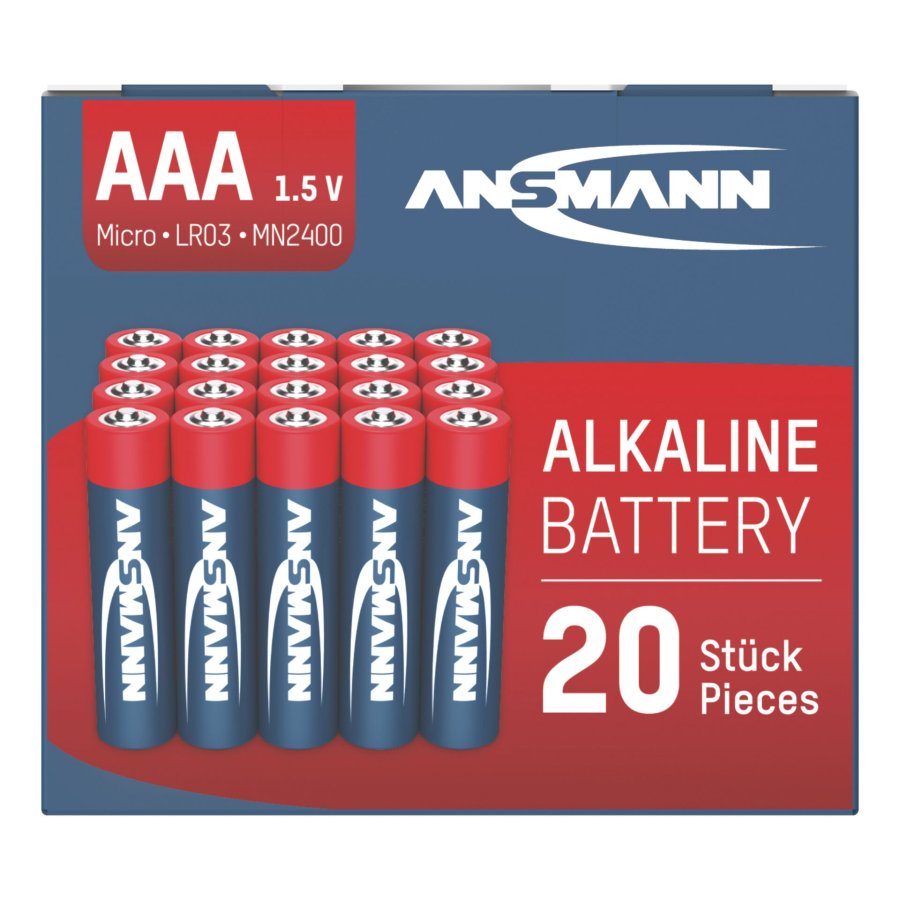 1x20 Ansmann Alkaline Micro AAA LR 03 red-line Box #2
