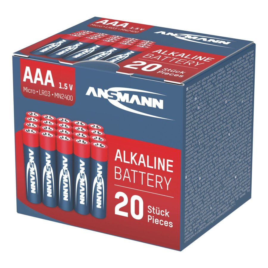 1x20 Ansmann Alkaline Micro AAA LR 03 red-line Box #3
