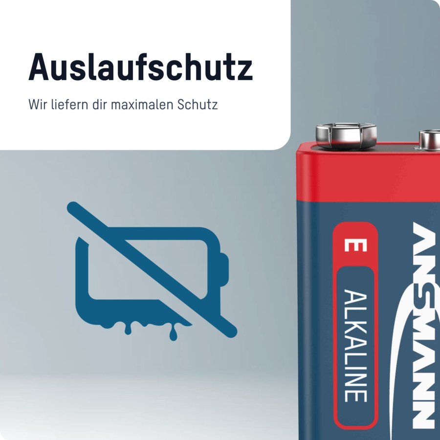 1x2 Ansmann Alkaline 9V-Block red-line #9