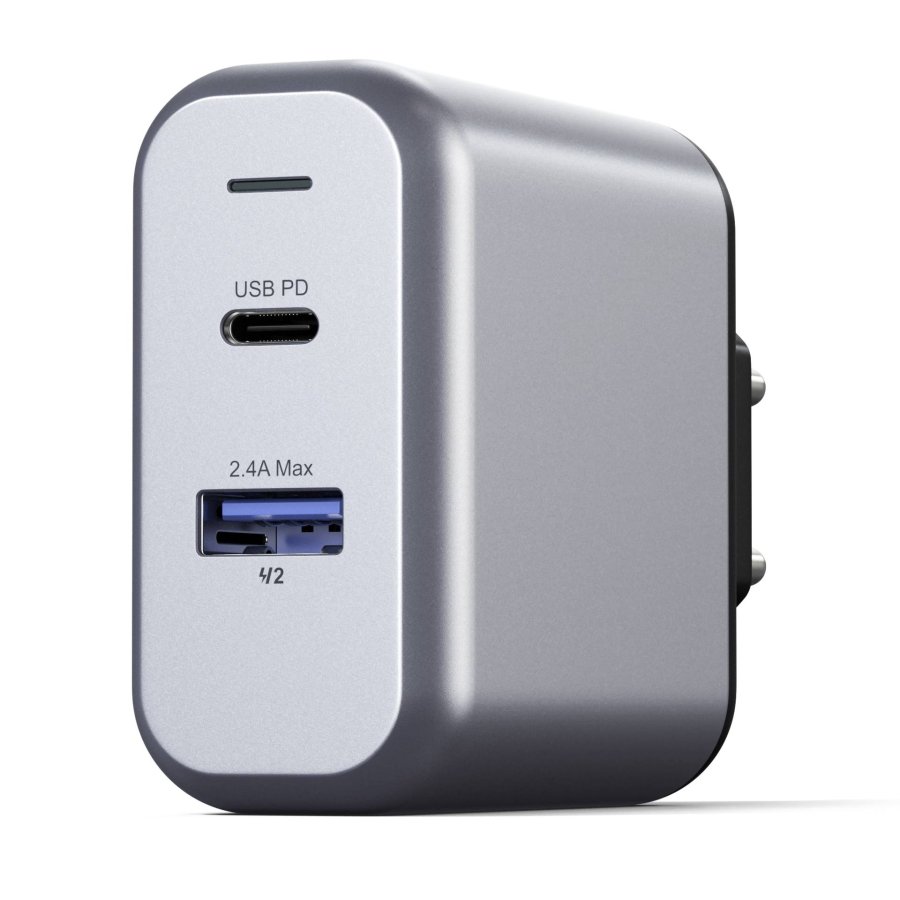 Satechi 30W Dual Port Wall Charger space gray #9