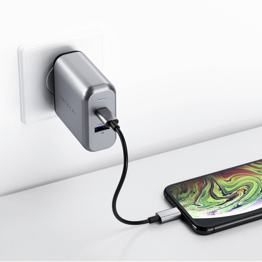 Satechi 30W Dual Port Wall Charger space gray #11