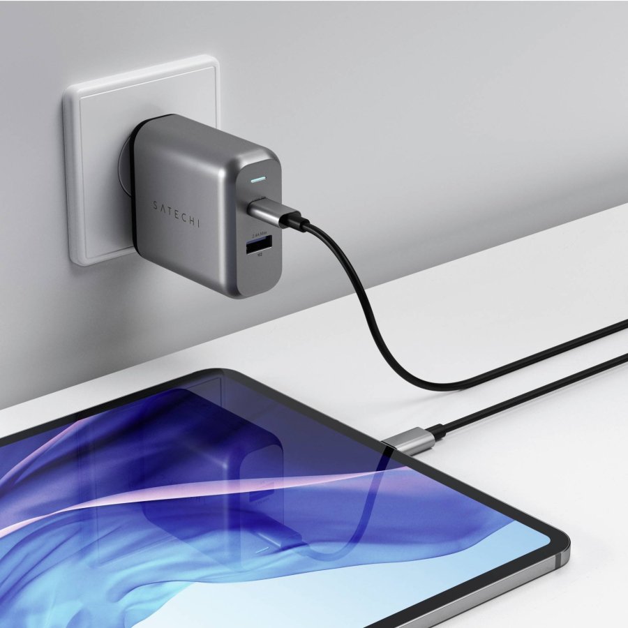 Satechi 30W Dual Port Wall Charger space gray #12