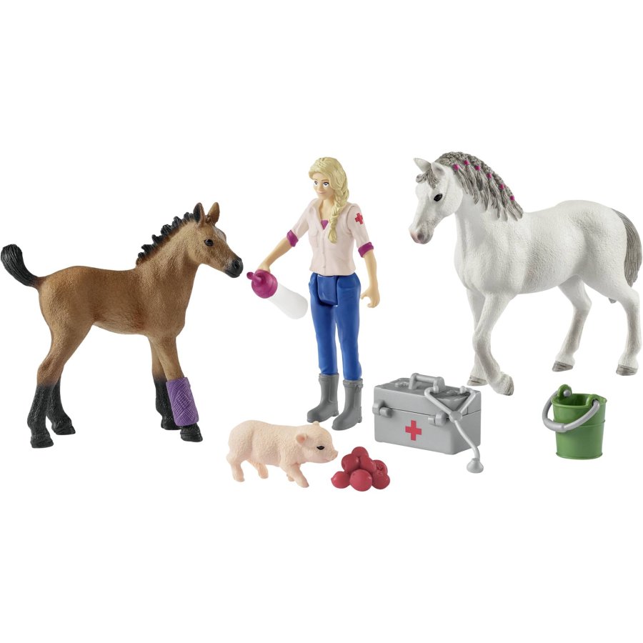 Schleich Farm World       42486 Vet visiting Mare and Foal #1