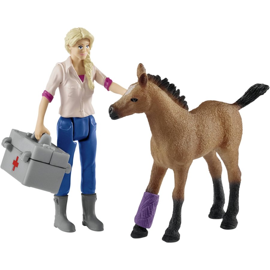 Schleich Farm World       42486 Vet visiting Mare and Foal #2