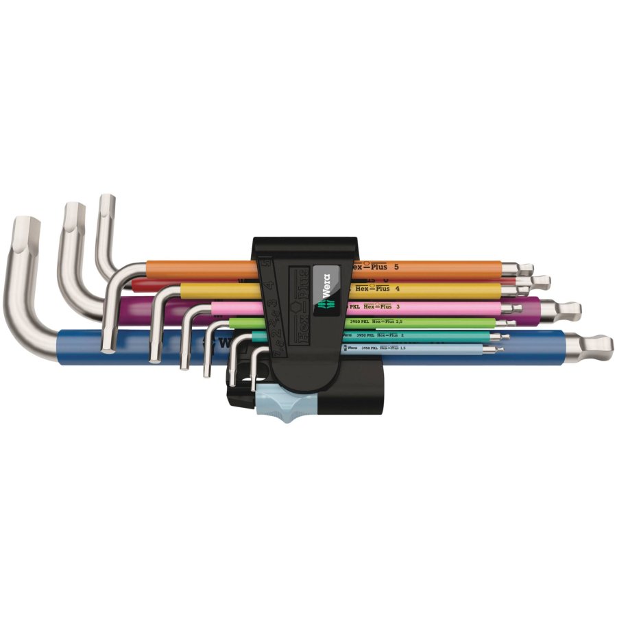 WERA 3950/9 Hex-Plus Multicolour Stainless 1 L-key set, metric #1