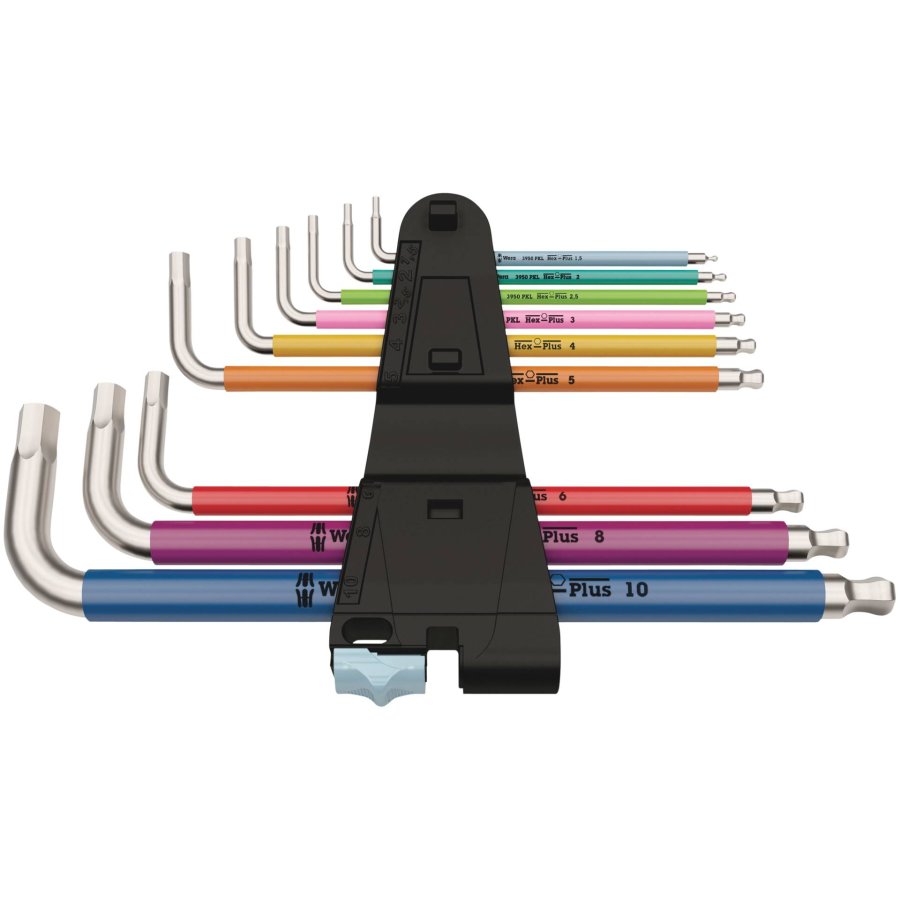 WERA 3950/9 Hex-Plus Multicolour Stainless 1 L-key set, metric #2