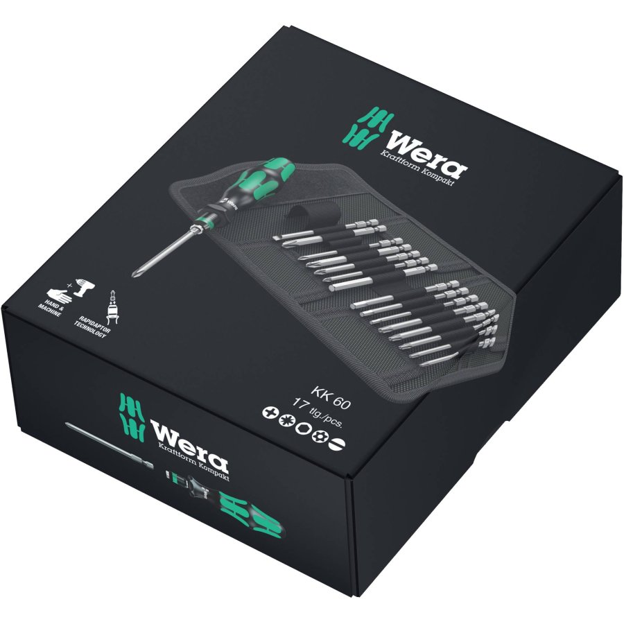 WERA Kraftform Kompakt 60 Pouch with 89 mm-long bits #2