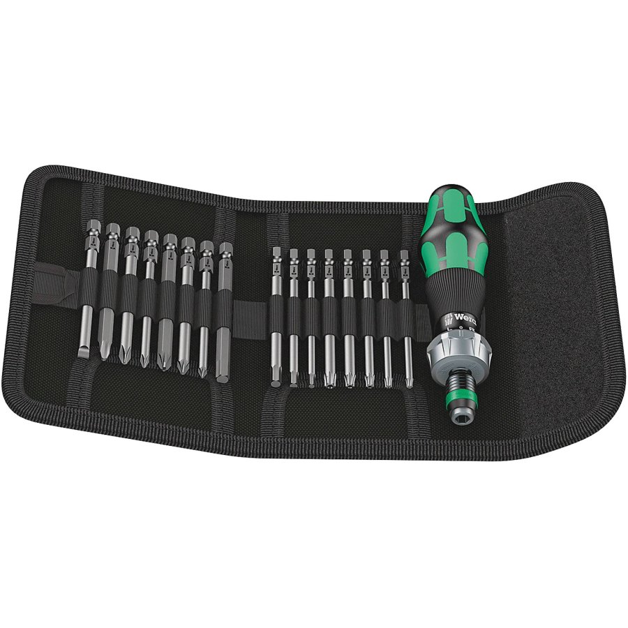 WERA Kraftform Kompakt 60 RA Pouch with 89 mm-long bits #1