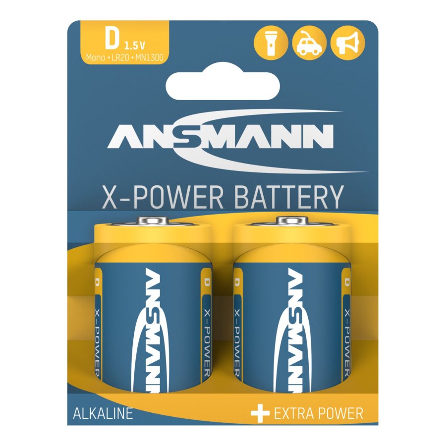 1x2 Ansmann Alkaline Mono D LR 20 X-Power #1