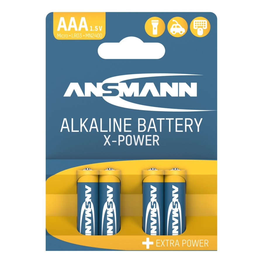 1x4 Ansmann Alkaline Micro AAA LR 03 X-Power #1