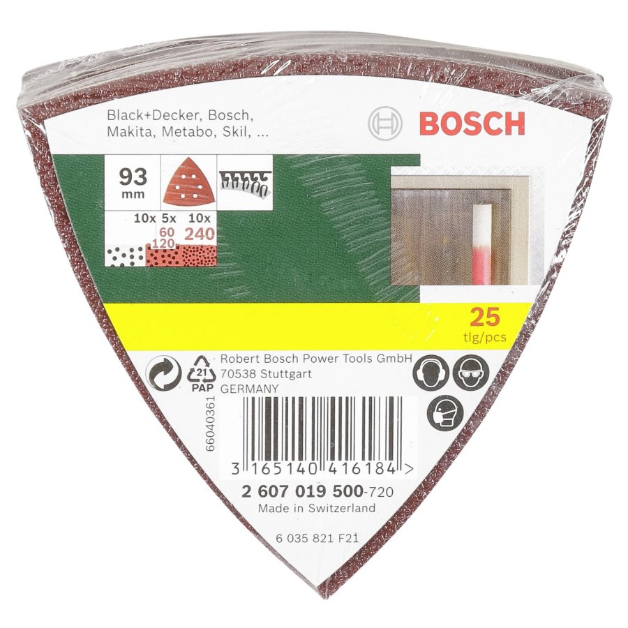 Bosch 25 Sanding sheets for delta sander grit 60/120/240 #1