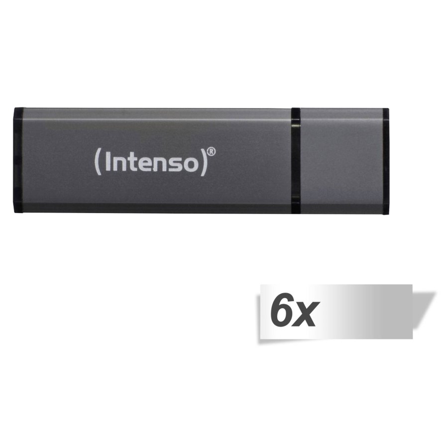 6x1 Intenso Alu Line anthracite 16GB USB Stick 2.0 #1