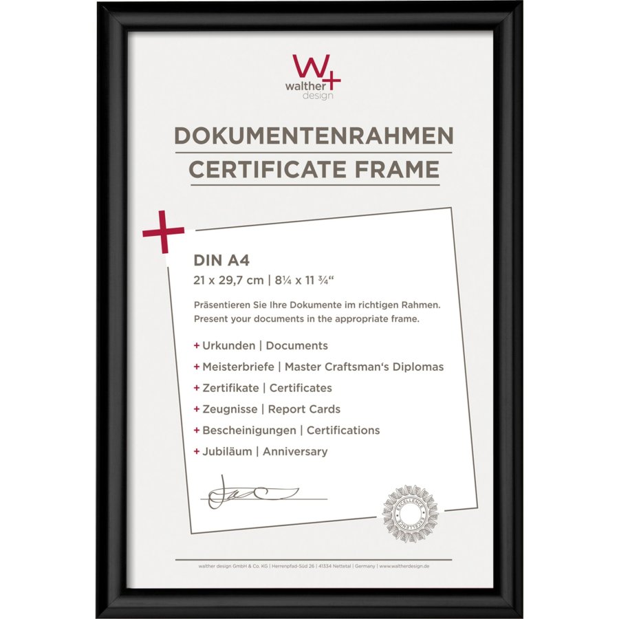 Walther Trendstyle       21x29,7 Resin black DIN A4 KP130B #1