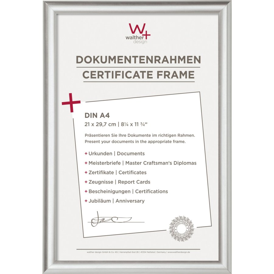 Walther Trendstyle       21x29,7 Resin silver DIN A4 KP130S #1