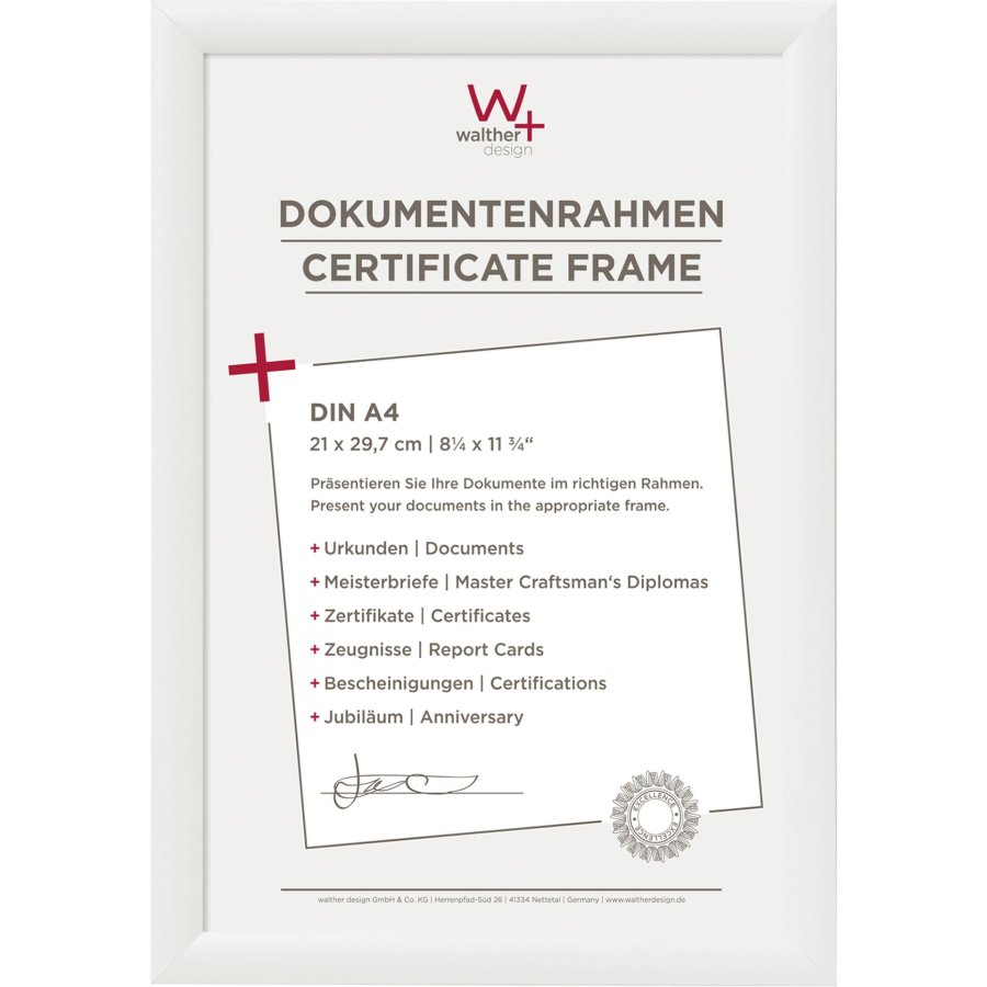 Walther Trendstyle       21x29,7 Resin white DIN A4 KP130W #1
