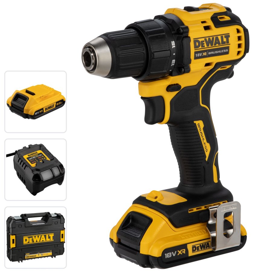 DeWALT DCD708D2T-QW elektrisk skruetrkker & slagbor Sort, Gul 1650 rpm #1