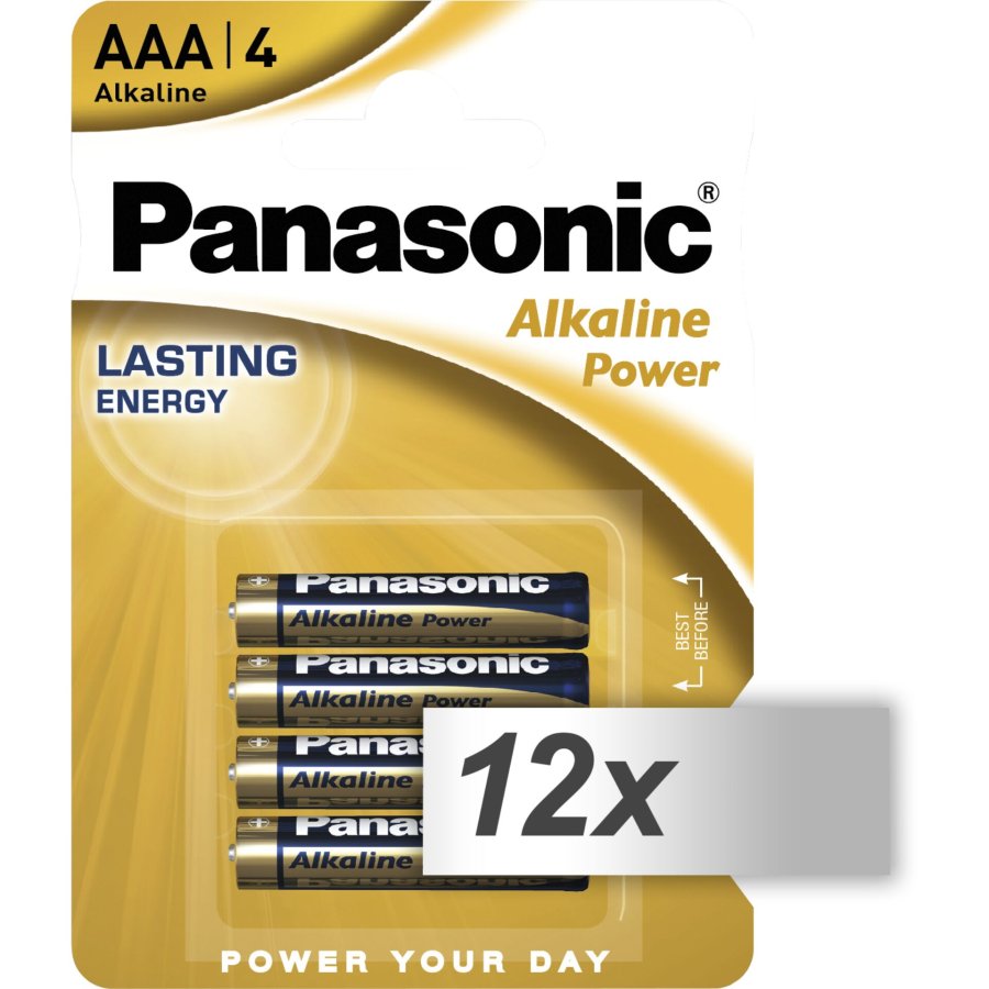 12x4 Panasonic Alkaline Power Micro AAA LR03 #1