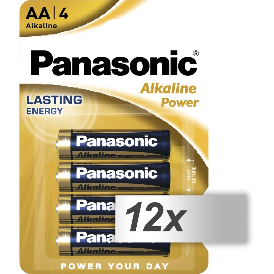 12x4 Panasonic Alkaline Power Mignon LR6 AA #1