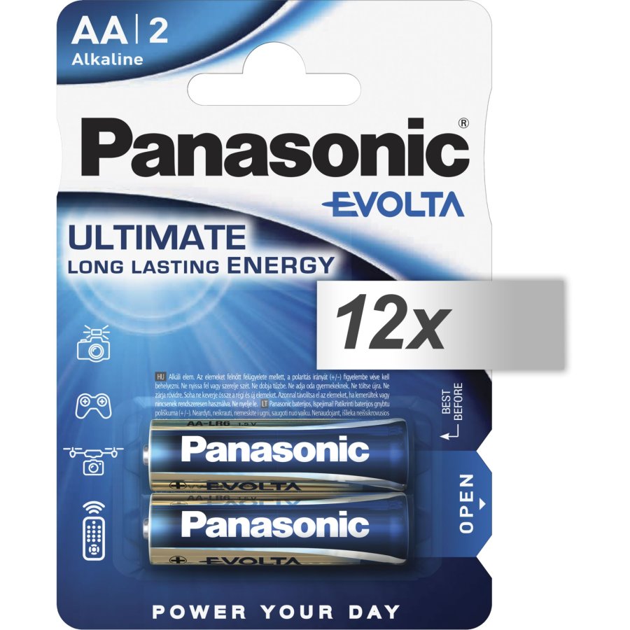 12x2 Panasonic Evolta LR 6 Mignon                LR6EGE/2BP #1