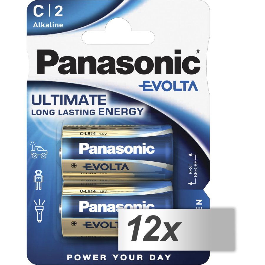 12x2 Panasonic Evolta Baby C LR 14                LR14EGE/2BP #1