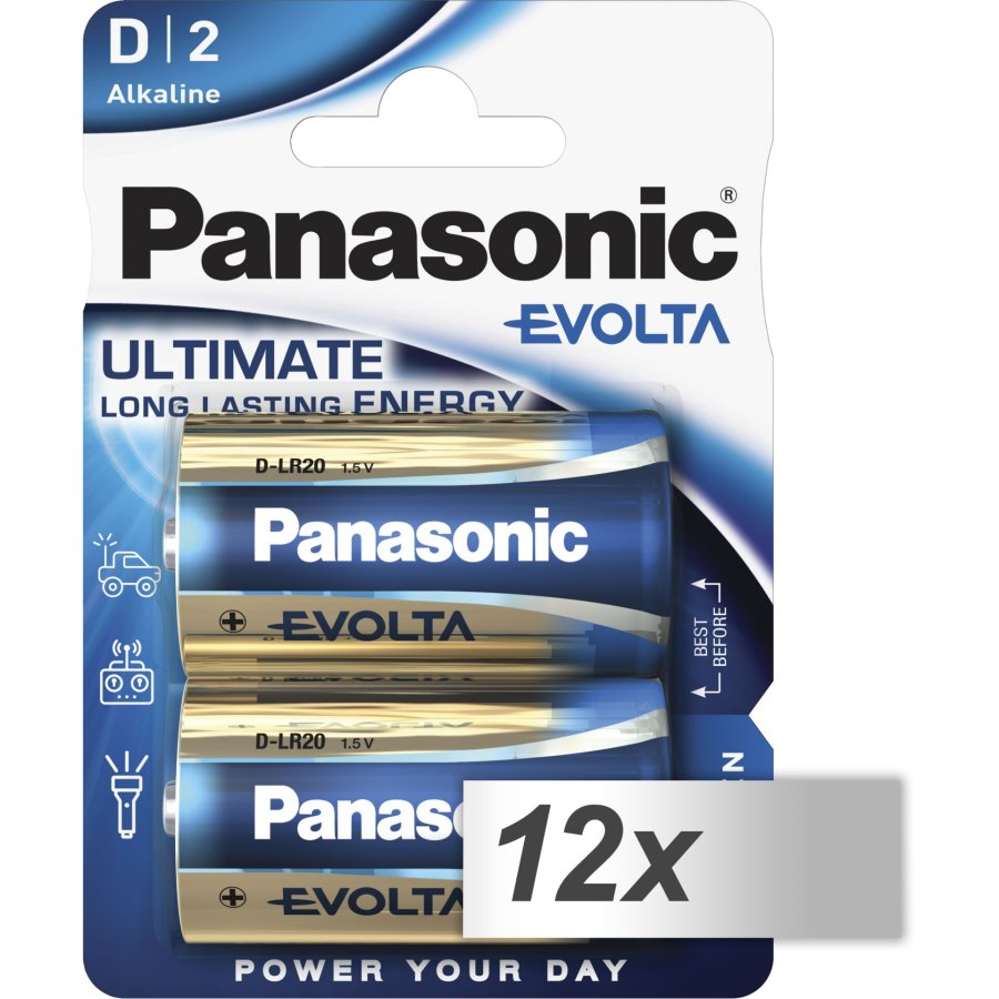 12x2 Panasonic Evolta Mono D LR 20                LR20EGE/2BP #1