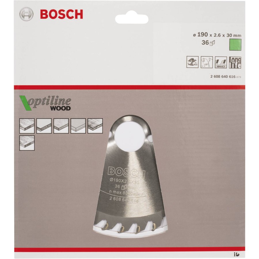 Bosch Circ. Saw Blade OP WO H 190x30-36 #1