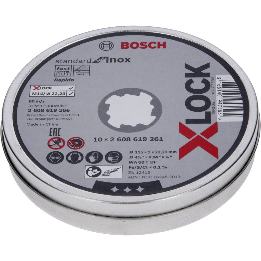 Bosch X-LOCK Cutting Disc Set Inox   10x115x1mm #2