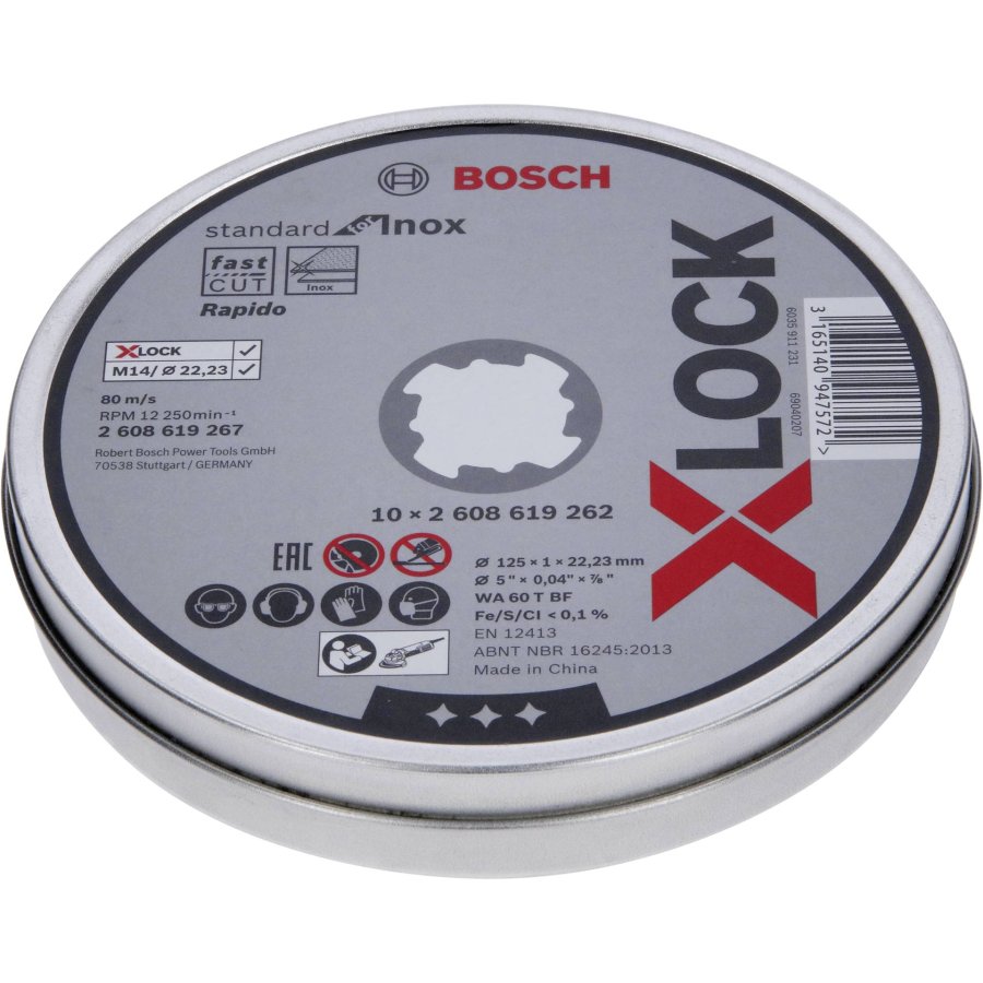 Bosch X-LOCK Cutting Disc Set 10x125x1mm Std Inox #2