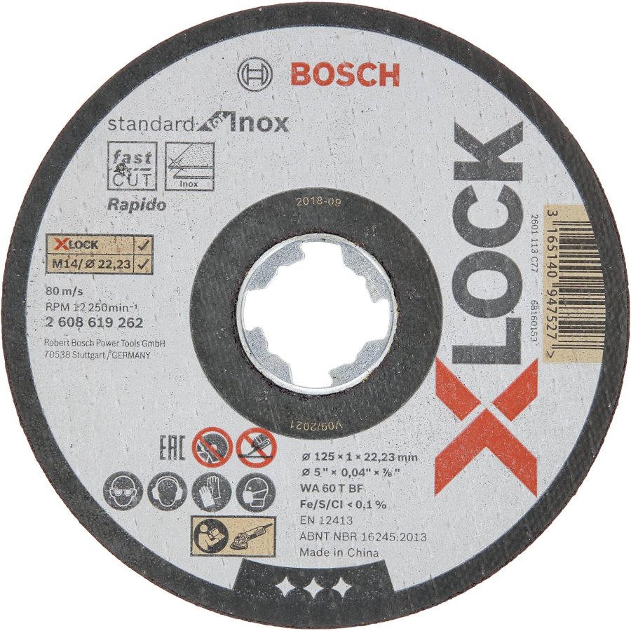 Bosch X-LOCK Cutting Disc Set 10x125x1mm Std Inox #3