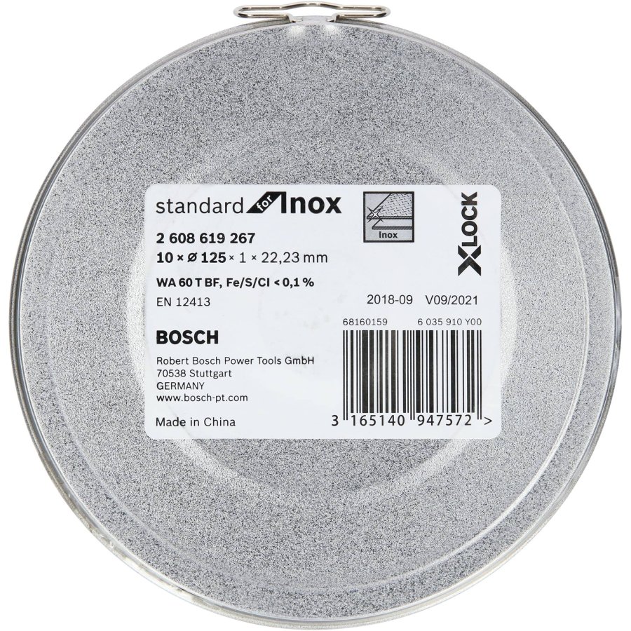 Bosch X-LOCK Cutting Disc Set 10x125x1mm Std Inox #4